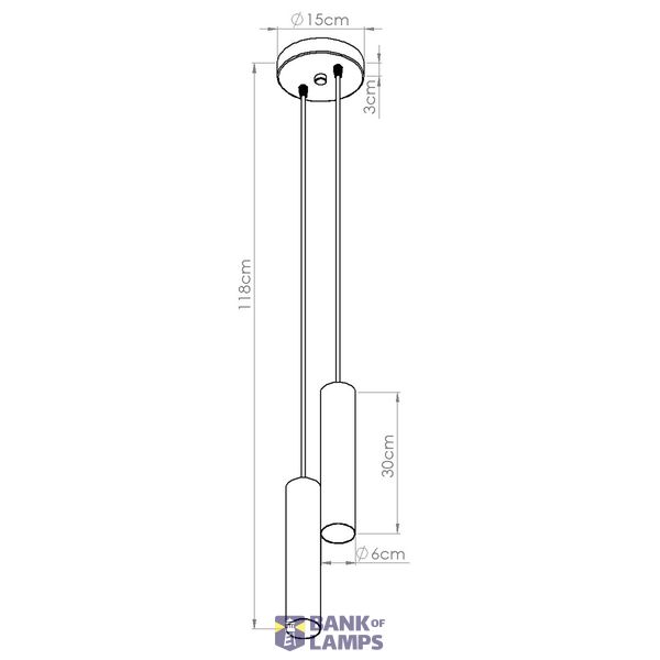 Pendant lamp LAGOS 2P white image 11