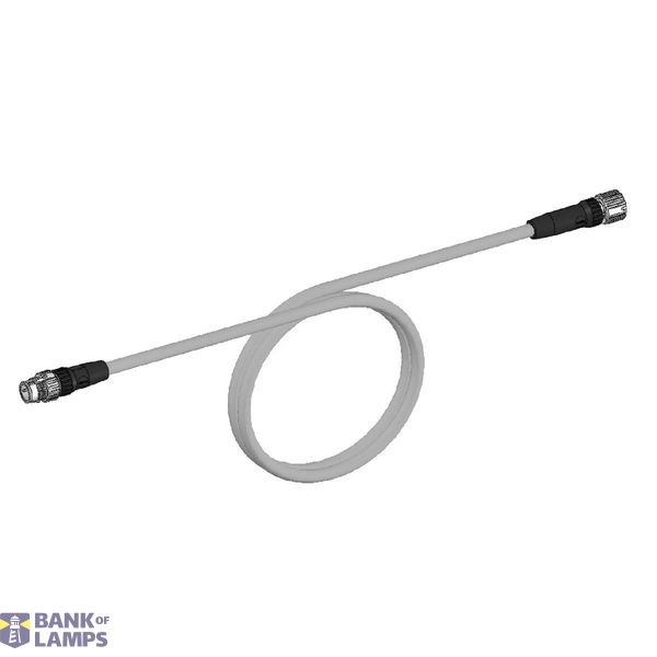 Ethernet Cat.5 extension cable, PVC, M12 straight socket / M12 straight plug, 1 m XS5W0313D image 1