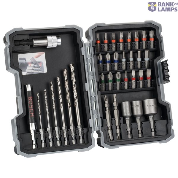 35-Piece Extra Hard Metal Drill and Screwdriver Bit Set image 1