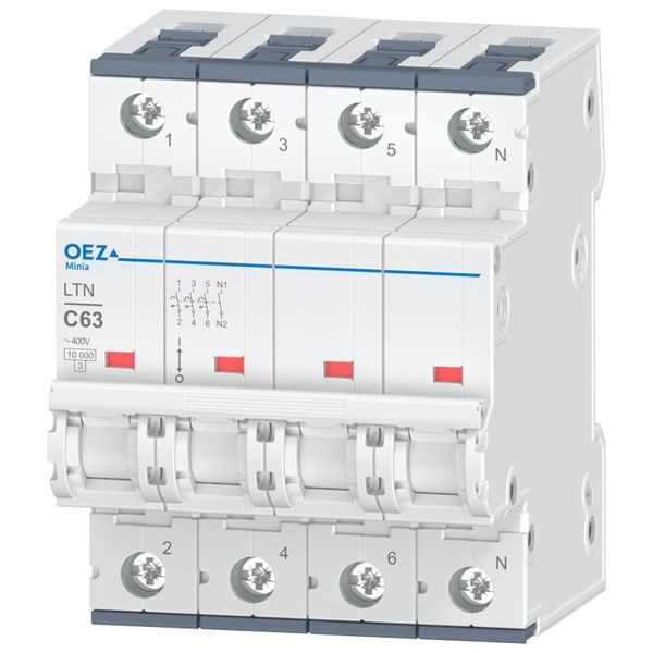Miniature circuit breaker LTN-63C-3N image 1