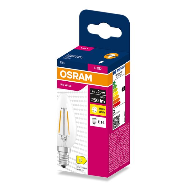 VALCLB25 1,8W/827 230V FIL E14 FS1 OSRAM image 2