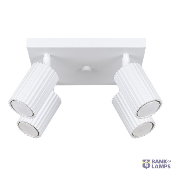 MODERN CEILING LAMP WHITE CARBON REFLECTORS ON A ROSECAKE FOR DINING ROOM image 3