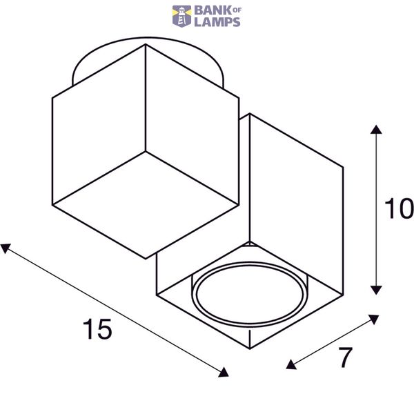 ALTRA DICE SPOT 1 ceiling lamp GU10 max 50W silvergrey/black image 5