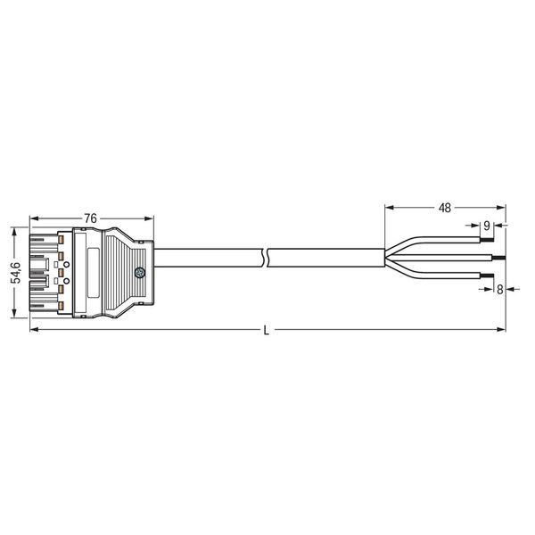 pre-assembled connecting cable Eca Plug/open-ended white image 6