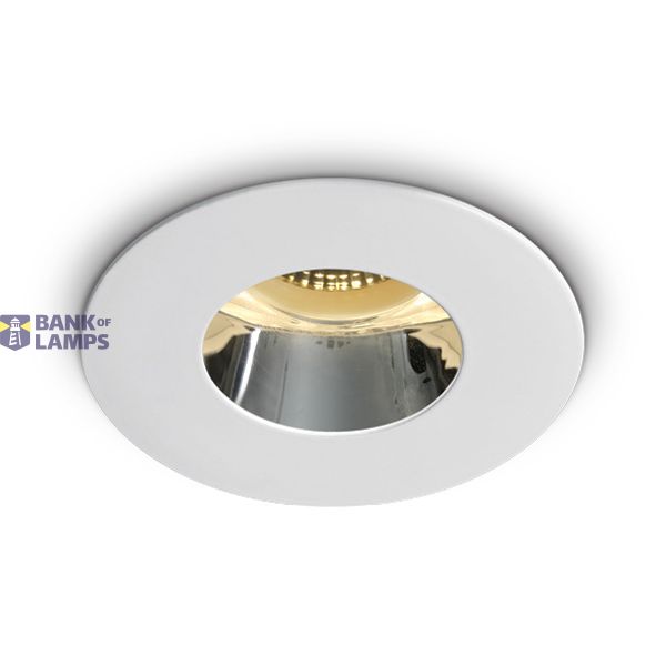 WHITE GU10 10W CHROME REFLECTOR DARK LIGHT image 1