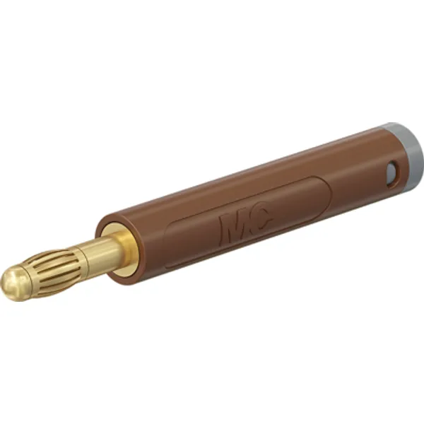 4 mm plug, crimp connection, 1.0 mm², brown, 64.2053-27 image 1
