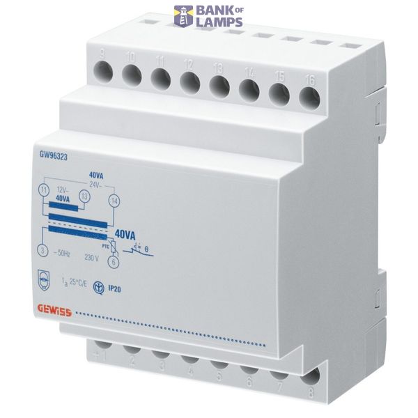 SAFETY TRANSFORMER - 40VA 230V/12+12=24V image 3