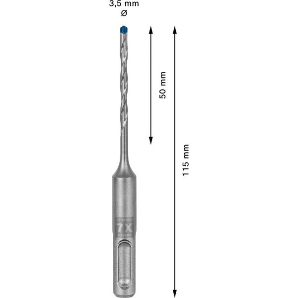 EXPERT SDS plus-7X Hammer Drill Bit 3.5 x 50 x 115 mm image 2