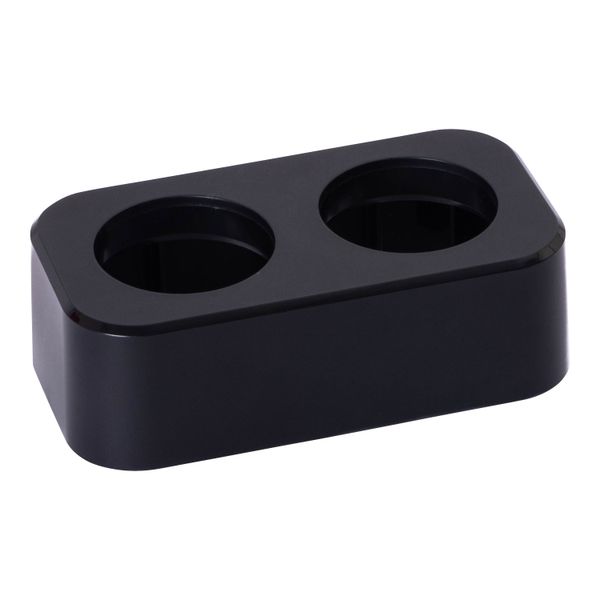 Electr On finish PLASTIC BLACK 2 GANG image 1