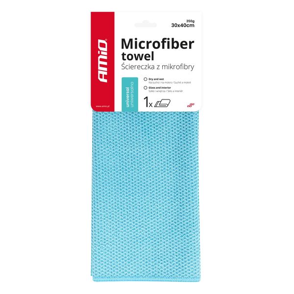 Microfiber kandler cloth universal use 30x40cm 350g AMIO-03736 image 1