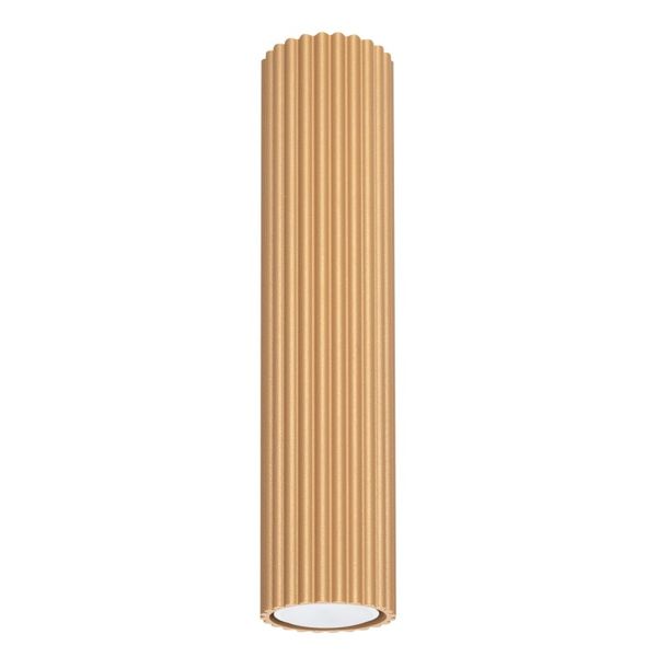 CYLINDRICAL TUBE WITH VERTICAL GROOVING, GOLD COLOUR, CARBON SERIES image 1