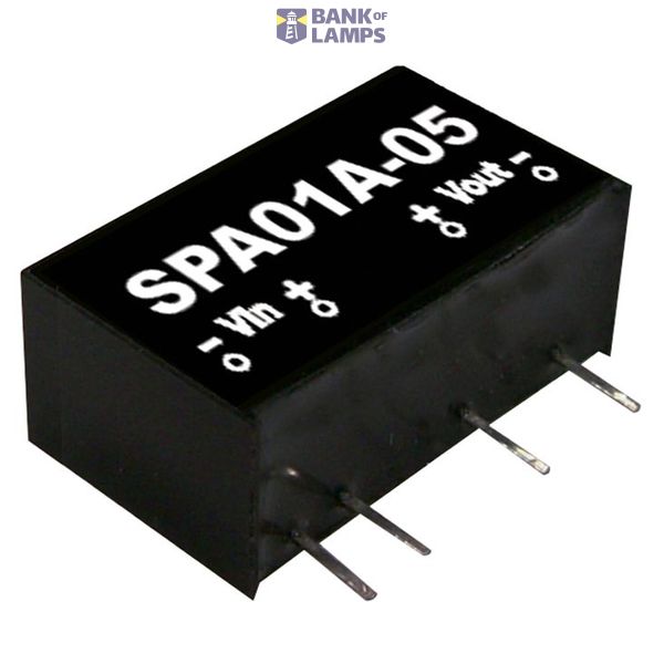 SPA01A-12 DC/DC Converter 9-18:12V 83mA 1W, MEAN WELL image 1