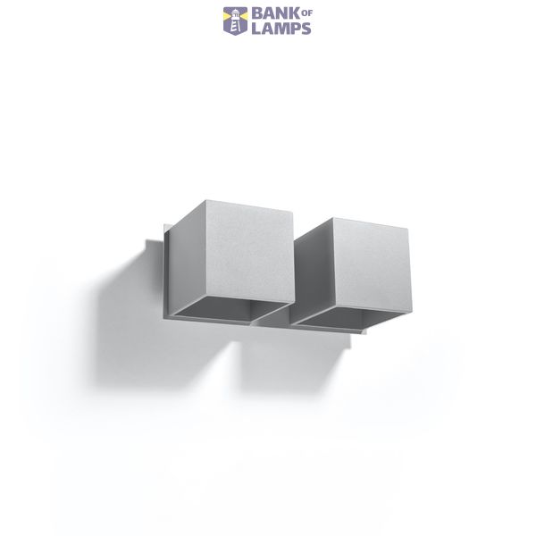 WALL LAMP QUAD 2 GREY G9 2X40W IP20 image 9