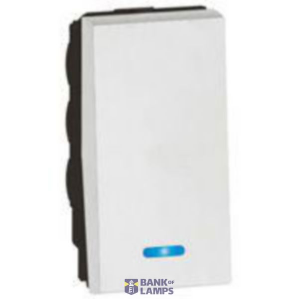 Bell Push-button 2 Way - with locator - 1 module - white, Legrand - Arteor image 1