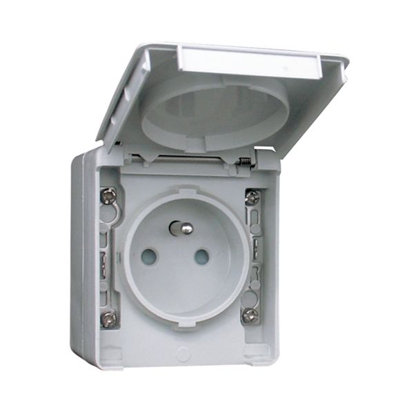 SAFETY EARTH SOCKET (FRENCH TYPE) GREY image 2