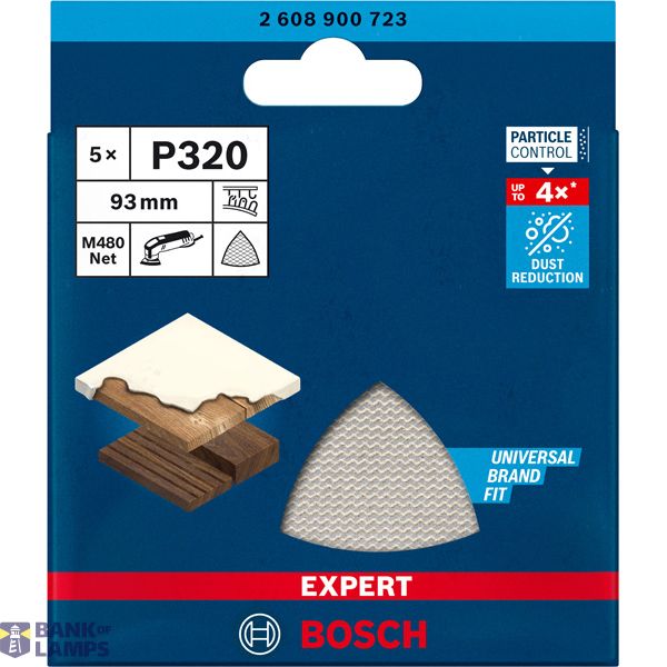 EXPERT M480 Sanding Net for Delta Sanders 93 mm, G 320, 5-pc image 3