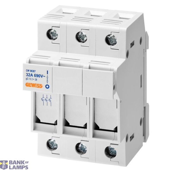 DISCONNECTABLE FUSE-HOLDER - 3P 10,3X38 690V 32A - 3 MODULES image 3