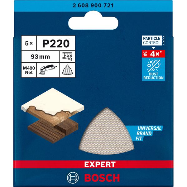 EXPERT M480 Sanding Net for Delta Sanders 93 mm, G 220, 5-pc image 1