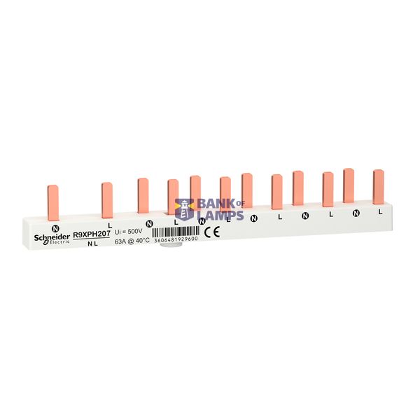 Busbar 1P+N 2P RCCB + 3 MCB + F (4 pcs) image 1