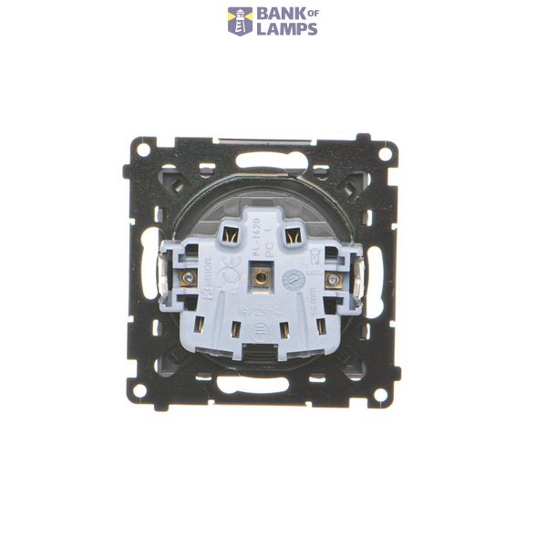 Computer socket RJ45 category 5e + telephone socket RJ12, (module), Inox, metallized image 1