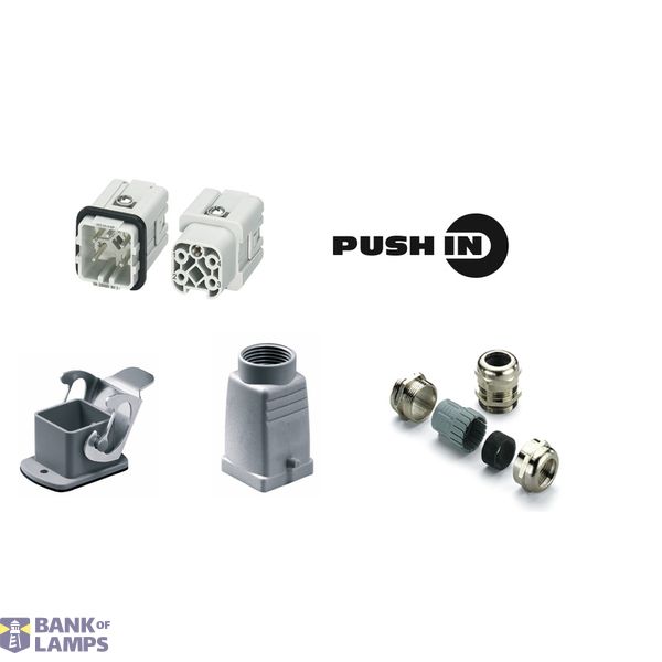 Industrial connectors (set), Series: HA, PUSH IN, Installation size: 1 image 1