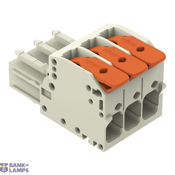 1-conductor female connector lever Push-in CAGE CLAMP® light gray image 2
