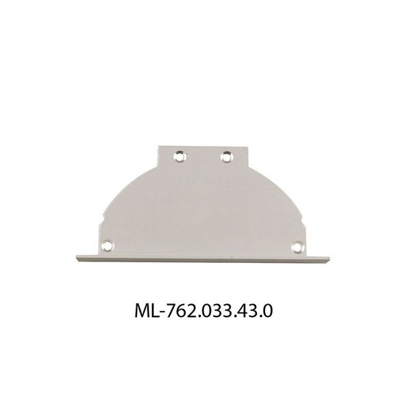 End cap without hole for AB, silver color, 1pc image 1