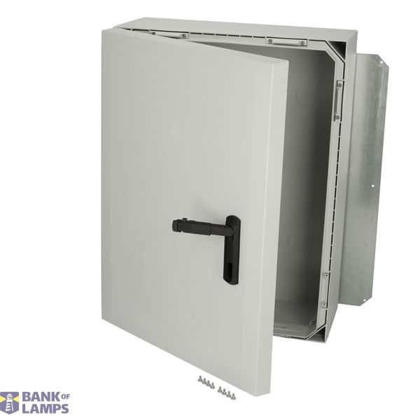 Polycarbonate enclosure, 800x600x300mm, fitted with Mounting plate image 2