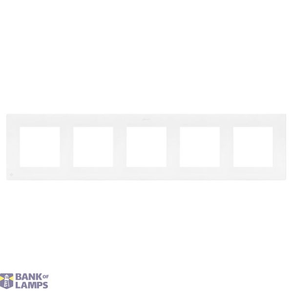 5 gang frame, Simon 24, IP20/IP44, antibacterial white image 1