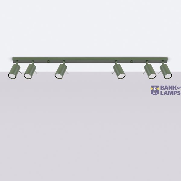 RING CEILING LAMP 6L OLIVE GREEN 6XGU10 image 10