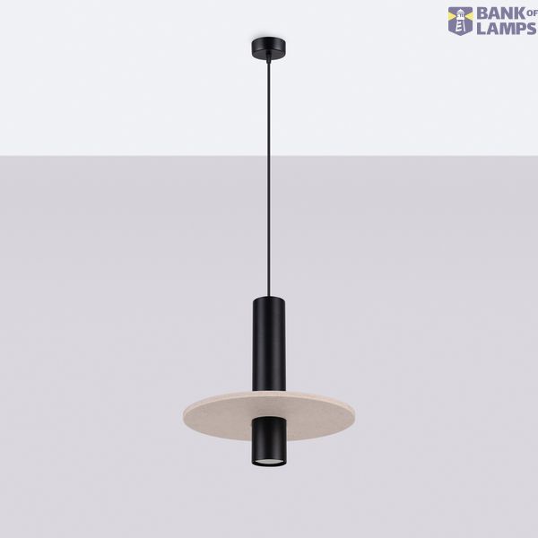 Pendant lamp PELTA 1 black/beige image 13