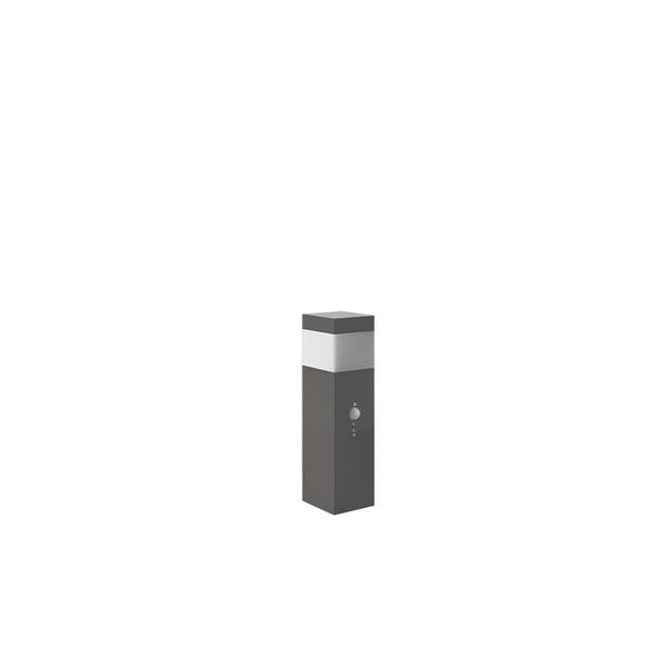 PANLUX Lamp GARD 36 60W E14 with sensor IP44 gray image 1