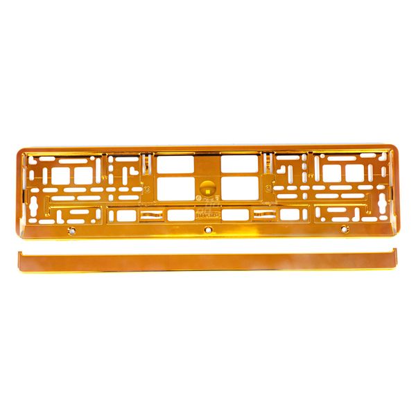 License plate frame metallic orange image 1