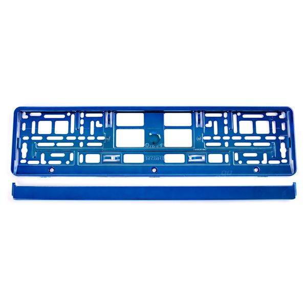 License Plate Frame - Blue metalic image 1