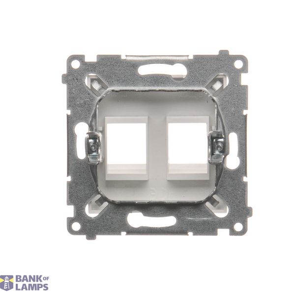 Quadruple socket outlet with Schuko earthing and shutters, surface mounted - Scandinavian version, (Complete product), 16A, 250V, quick connection, aluminum, metallized image 1