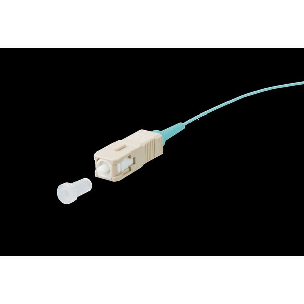 OpDAT pigtail SC-PC, OM3, aqua image 1