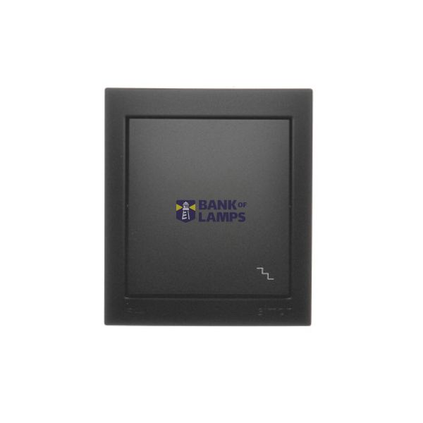 Splash-proof two way switch, 10AX, black matt image 1