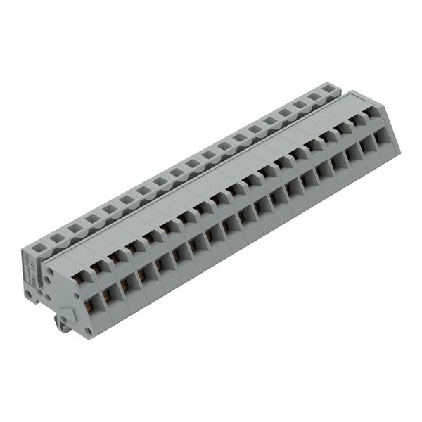 1-conductor female connector, angled CAGE CLAMP® 2.5 mm² gray image 1