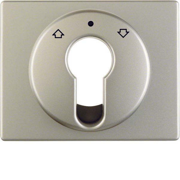 Centre plate f. key push-b. f. blinds/key switch, arsys stainl. steel  image 1