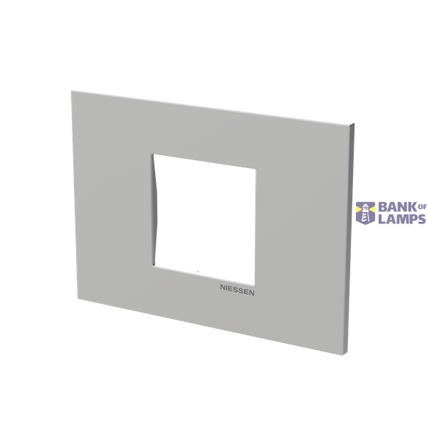 Frame 2 modules - Niessen logo - Silver image 2