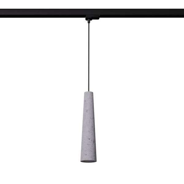 HANGING LAMP 3 PHASE ELECTRA CONCRETE GU10 4000K 7W 530LM BLACK image 1