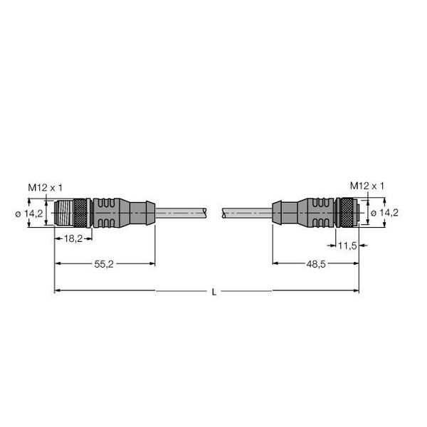 PROFIBUS Cable PVC Cable Jacket   RSSW RKSW 455-1M image 1