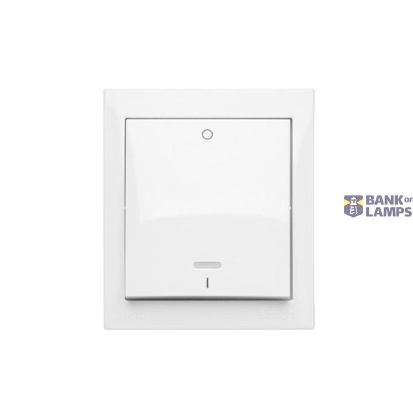 Splash-proof double pole switch with indicator light, 10AX, white image 1