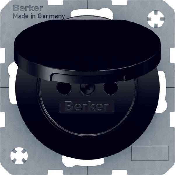 Soc. out. earthing pin + hinged cover, enhncd contact prot., R.1/R.3,  image 1