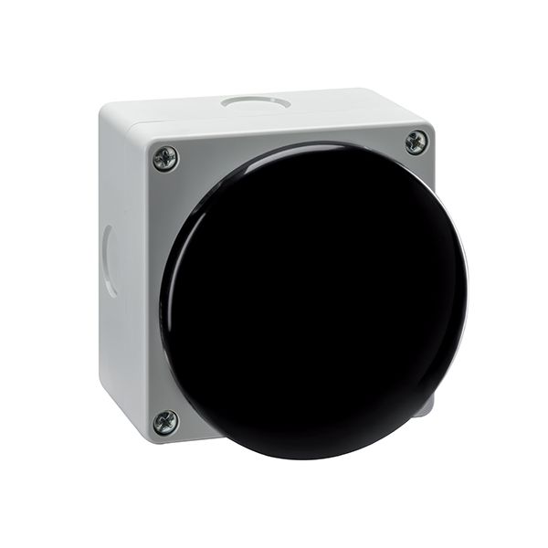 Momentary Ø90mm black mushroom palm swich, 1NO image 1