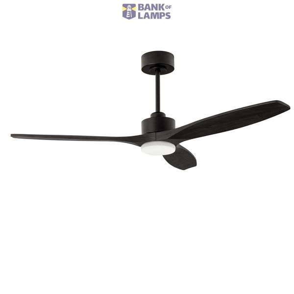 Fan Stem Evo ø1220mm Black with Black Blades Black LED 2875 SW 3000-4000-5000K ON-OFF image 1