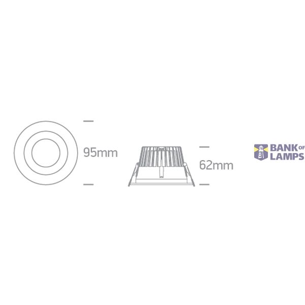 WHITE 7W CCTV IP20 60deg 230V DARK LIGHT image 2