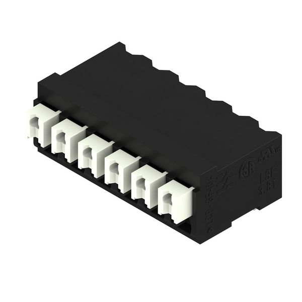 Printed circuit board terminals, 3.81 mm, Number of poles: 6, 90°, Solder pin length (l): 1.5 mm, black, PUSH IN with actuator, Clamping range, max. : 1.5 mm², Tube image 2