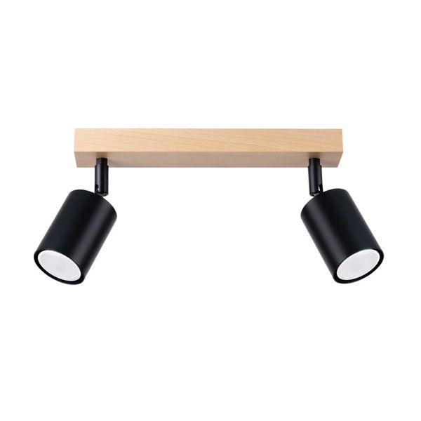 CEILING LAMP VERDO 2 BLACK GU10 2X10W IP20 image 1