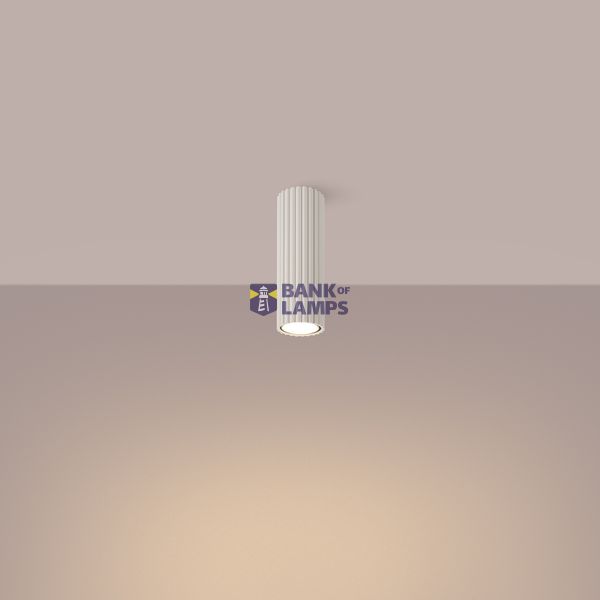 HIGH BEIGE CEILING TUBE 20CM FROM THE KARBON SERIES FOR LIVING ROOM image 9